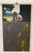 Robert O'Rorke (b1945): Oil and collage on two boards, Sweet Dreams, framed. 27¼ins. x 16ins.