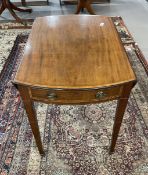 Late 18th cent. Mahogany inlaid Pembroke table on tapering supports with dummy drawer and