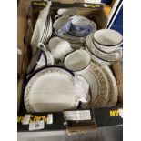 Ceramics: Royal Worcester Evesham pattern part service, two circular crimpled edge dishes, oval