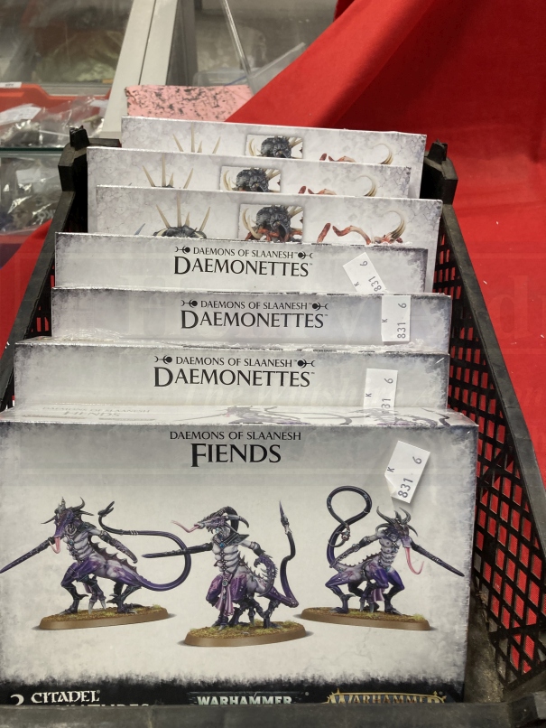 Toys & Games: Warhammer construction kits, warriors. Slaves to Darkness x 3, Daemons of Slaanesh