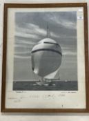 Photographs: Photographs of the Kurrewa V 1964 in the American Cup 1964, both signed by seven of the