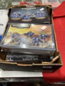 Toys & Games: Warhammer construction kits, warriors. Space Marines, Scouts with sniper rifles x 2,
