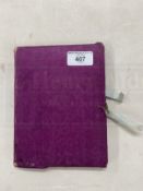 Chinese 19th cent. Album containing eleven watercolours of figures on pith paper, stamped Namshing