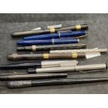 20th cent. Collection of fountain pens to include two by Mable Todd & Co, four Parkers and one by