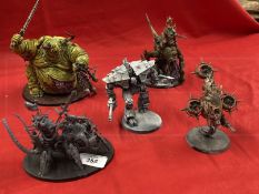 Toys & Games: Warhammer Fantasy Wargames, three large scale well painted warrior figures including