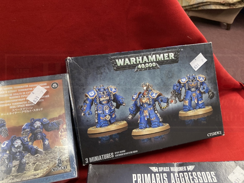 Toys & Games: Warhammer construction kits, warriors. Space Marines, Scouts with sniper rifles x 2, - Bild 5 aus 10