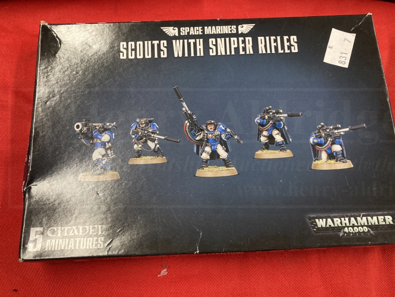 Toys & Games: Warhammer construction kits, warriors. Space Marines, Scouts with sniper rifles x 2, - Bild 9 aus 10