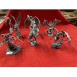 Toys & Games: Warhammer Fantasy Wargames, constructed Daemon Warriors, large scale, unpainted. (6)