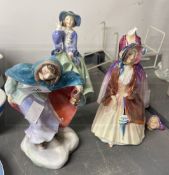 Royal Doulton figurines to include Winter HN2088 designed by M. Davis marked Royal Doulton trademark