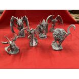 Toys & Games: Warhammer Fantasy Wargames, large scale ready made, unpainted Daemon Warriors. (5)