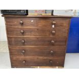 19th cent. Mahogany two over four chest of drawers. 45½ins. x 22ins. 41½ins.