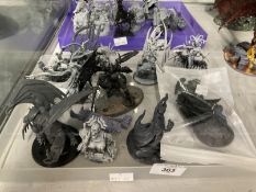 Toys & Games: Warhammer Fantasy Wargames, small scale Daemon Warriors, complete, unpainted. (11)