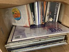 Records: Selection of LPs and 45rpm singles in box. List of titles available.