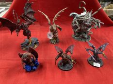 Toys & Games: Warhammer Fantasy Wargames, pre-made well painted Daemon Warriors of various sizes