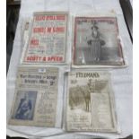 Ephemera: Collection of WWI and later sheet music plus promotional poster for The Army Show Canada's