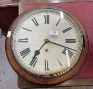 Clocks: 20th cent. Waiting room clock Winterhalder & Hofmeier white painted face, Roman numerals.