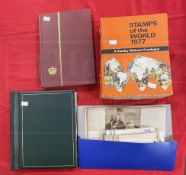 Stamps: Stockbook and album containing many unused George VI and Elizabeth II including unusual