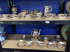 Royal Crown Derby tea ware Imari pattern 2451, fifty-five pieces to include tea set, coffee set side