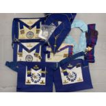 Masonic: Selection of 1970s Regalia to include sashes and base metal jewels, etc.