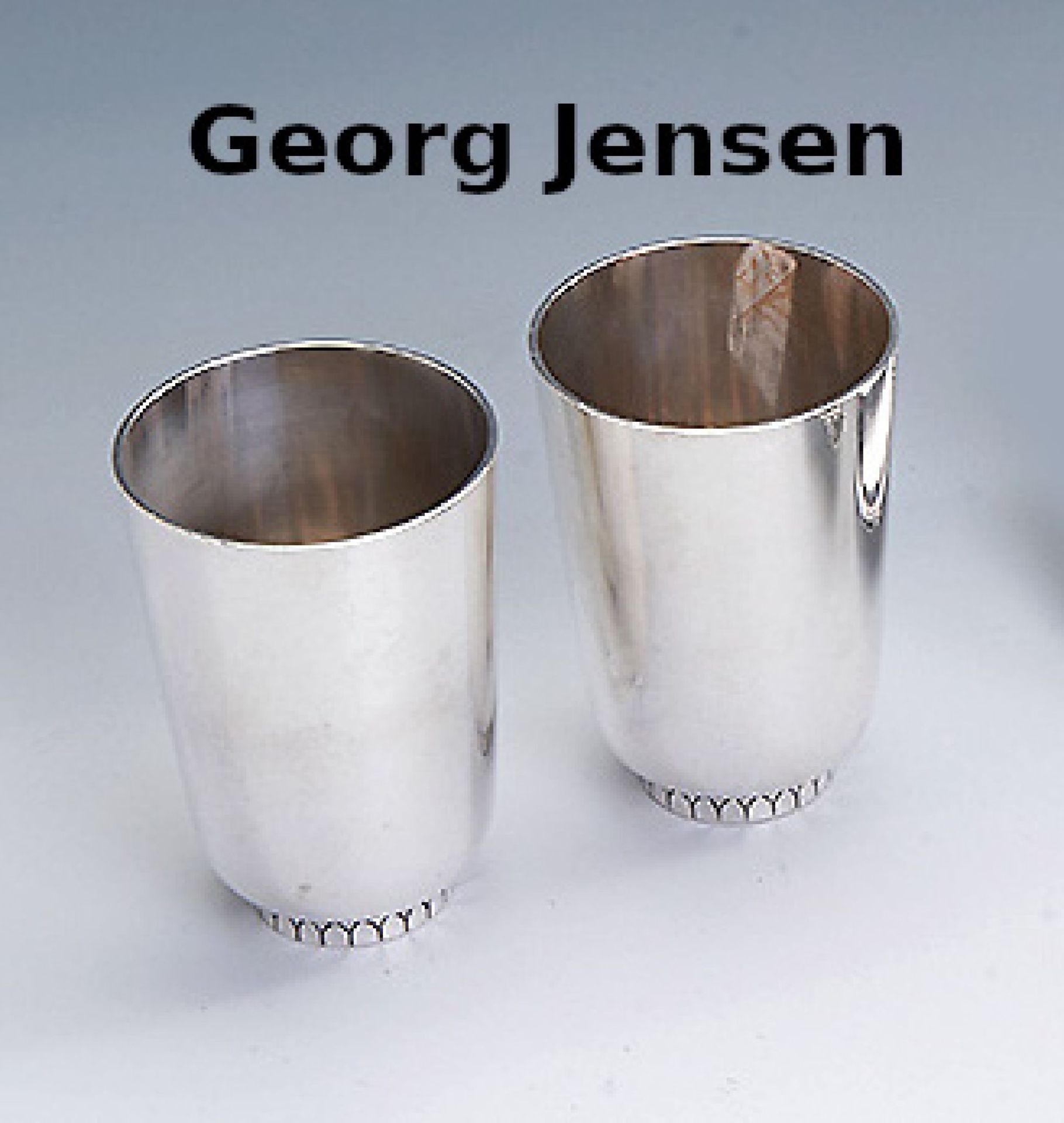 2 Becher, GEORG JENSEN, 925er Silber, Dänemark, Entwurf