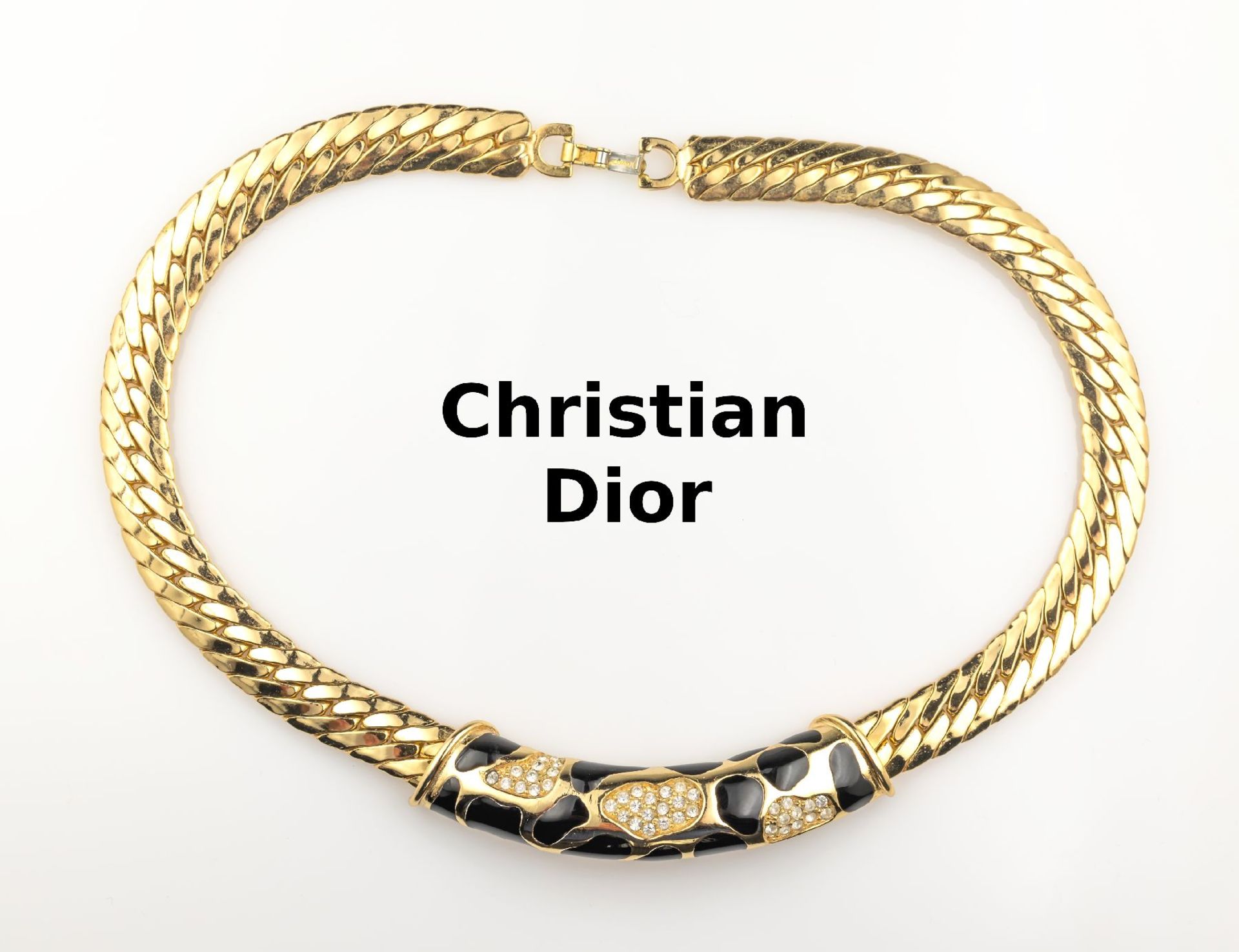 Modeschmuckcollier CHRISTIAN DIOR, 1960er Jahre, sign.