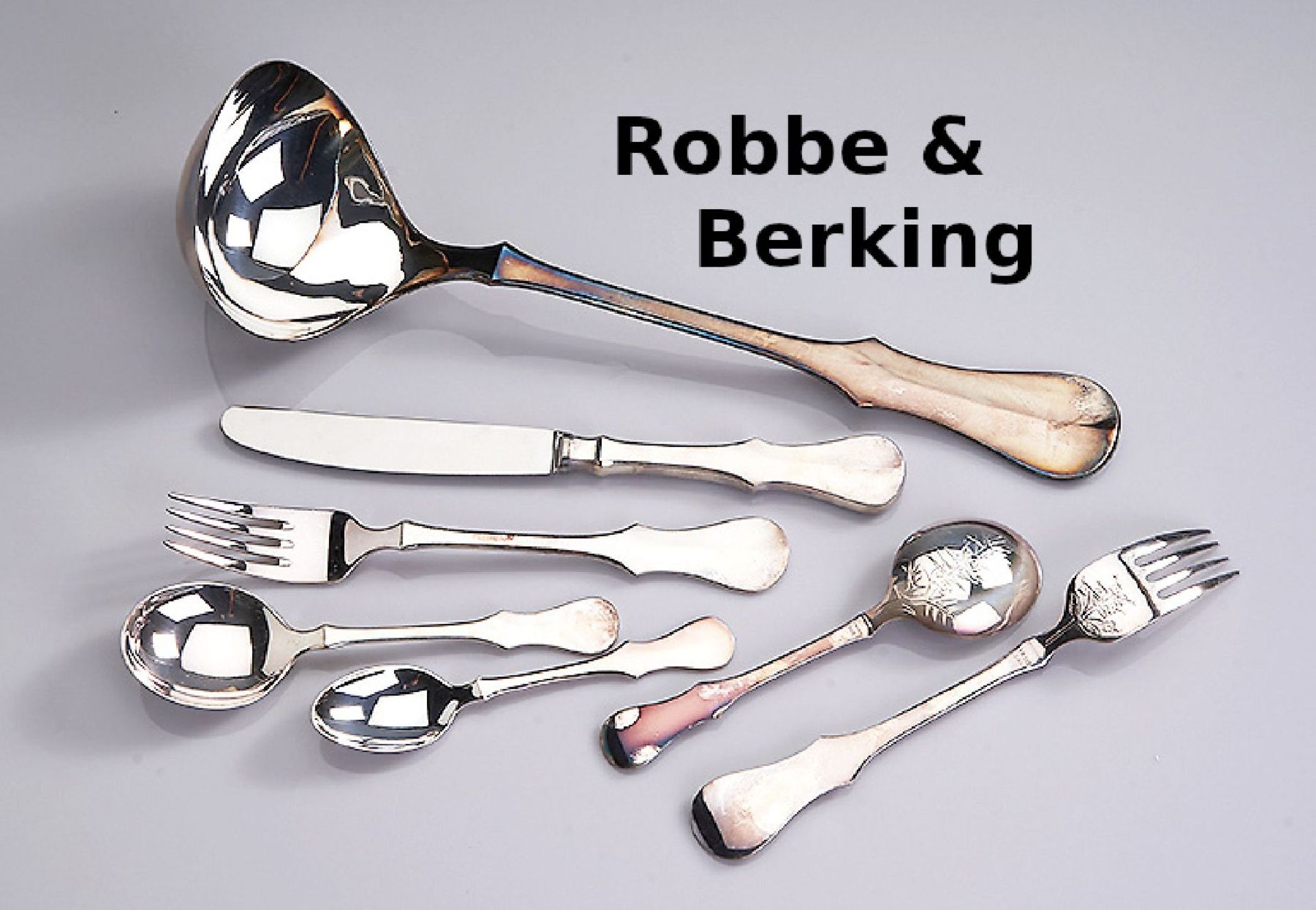 ROBBE & BERKING Besteck für 6 Personen, 800er Silber,