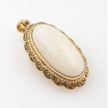 14 kt Gold Anhänger/Brosche mit Opal, GG 585/000,