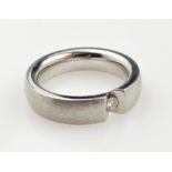 Edelstahl Ring mit Brillant, Scheuerle/Quinn, 1 Brillant