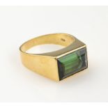 14 kt Gold Ring mit Turmalin, GG 585/000, facett.