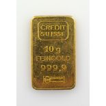 10 g Feingoldbarren Credit Suisse,