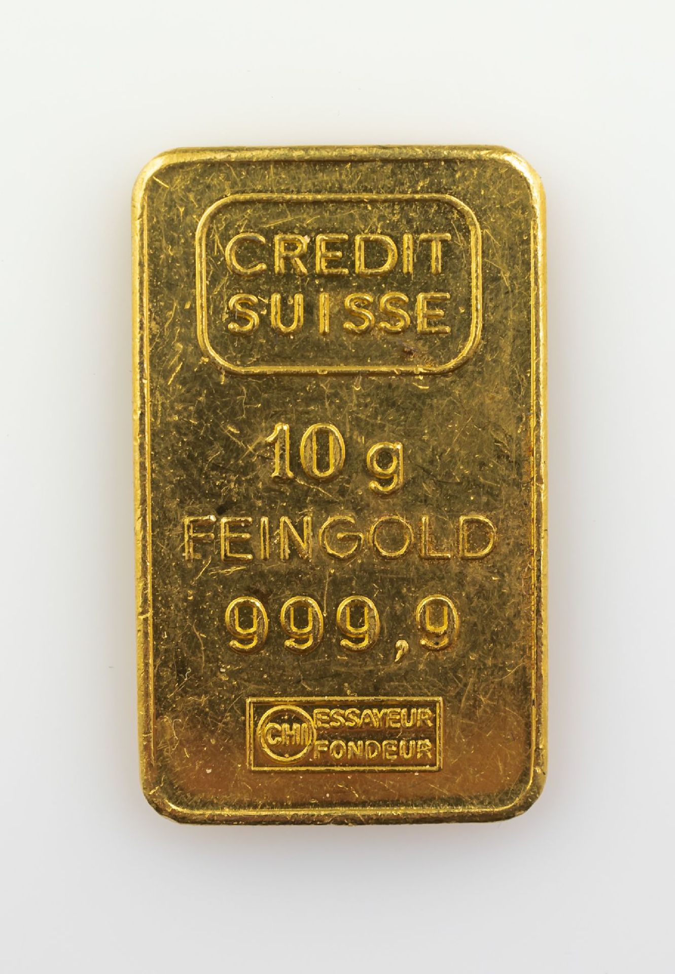 10 g Feingoldbarren Credit Suisse,