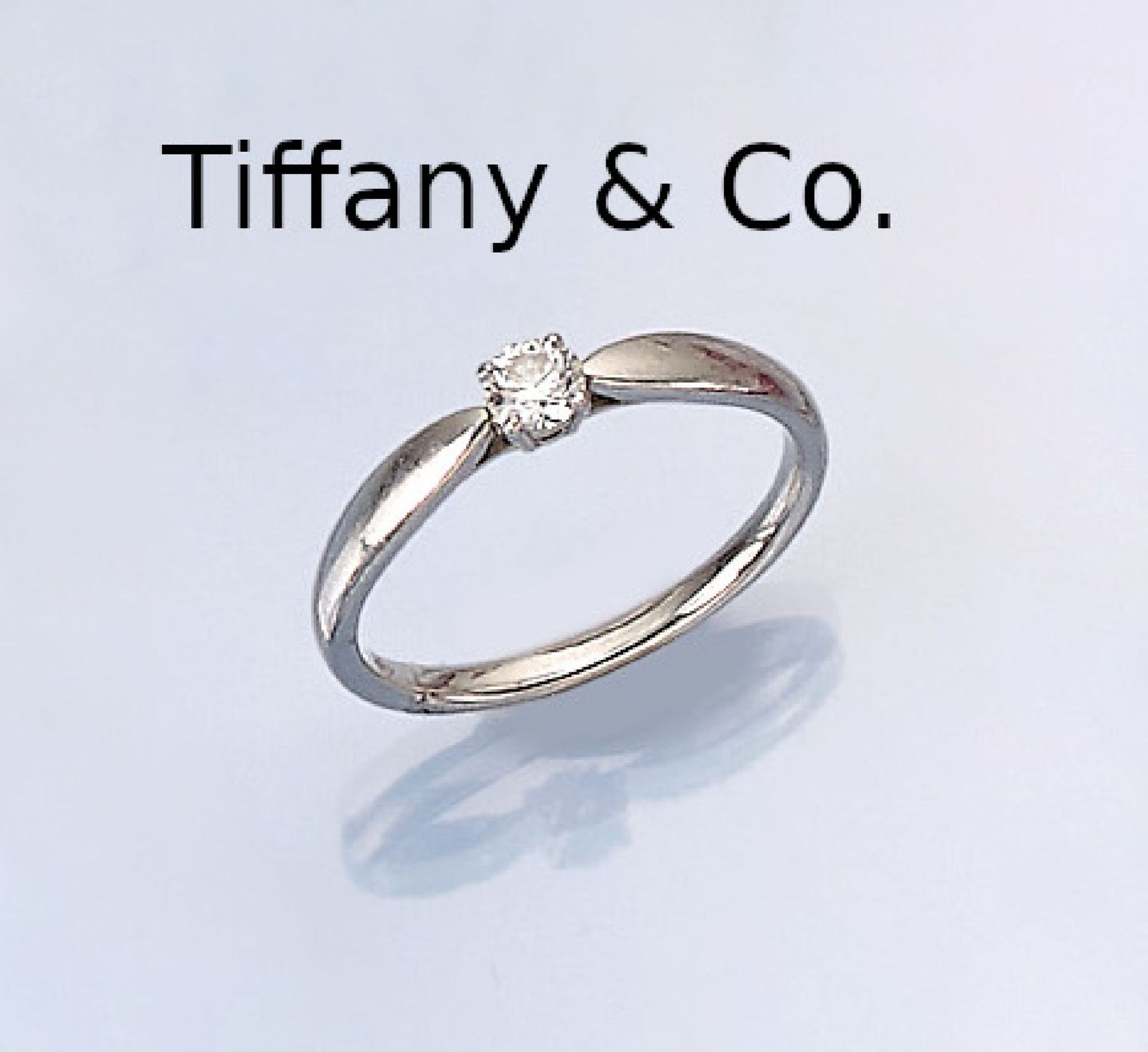 Platin TIFFANY & CO. Ring mit Brillant,   Pt 950/000,