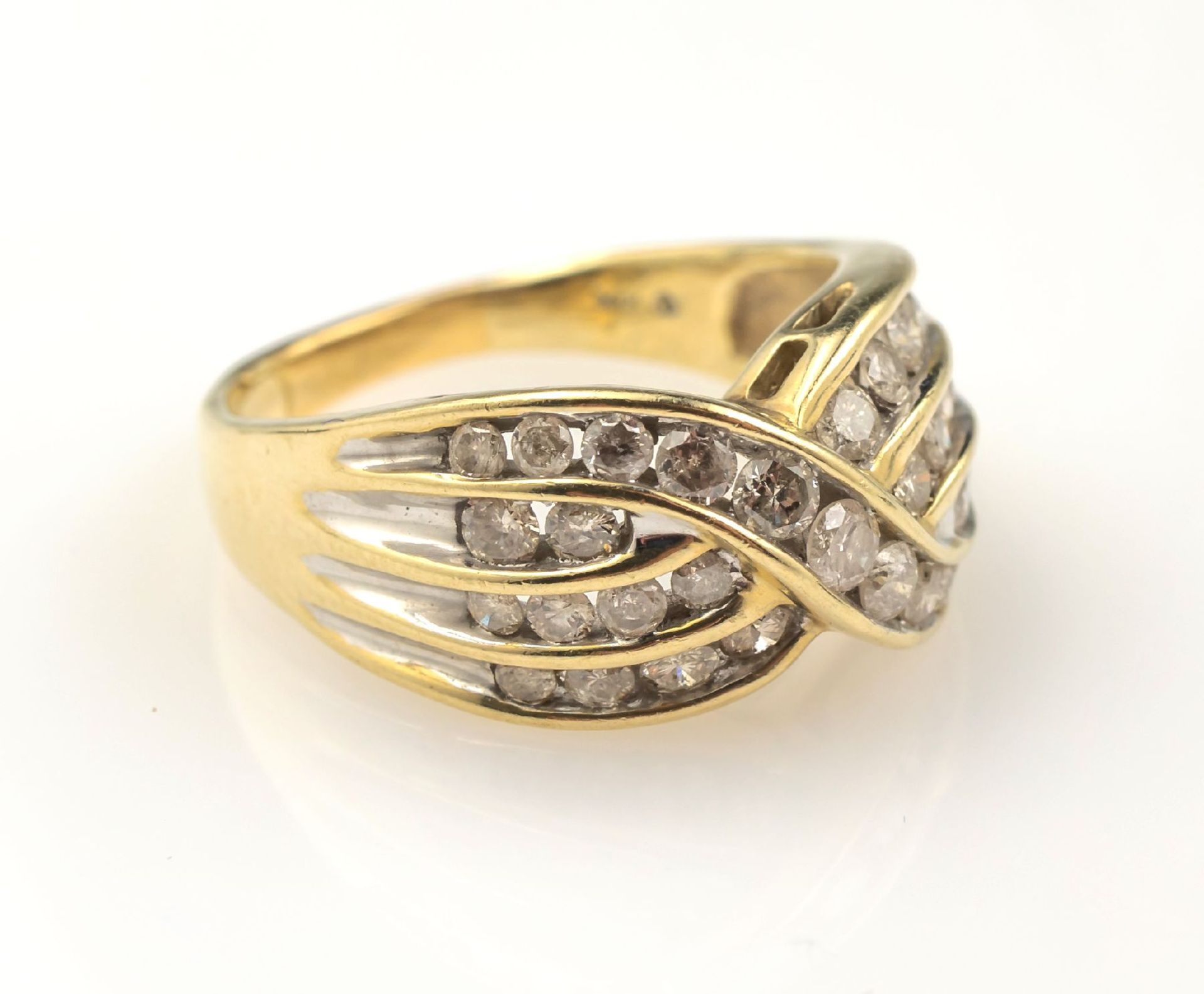 10 kt Gold Ring mit Brillanten, GG 417/000,31 Brillanten