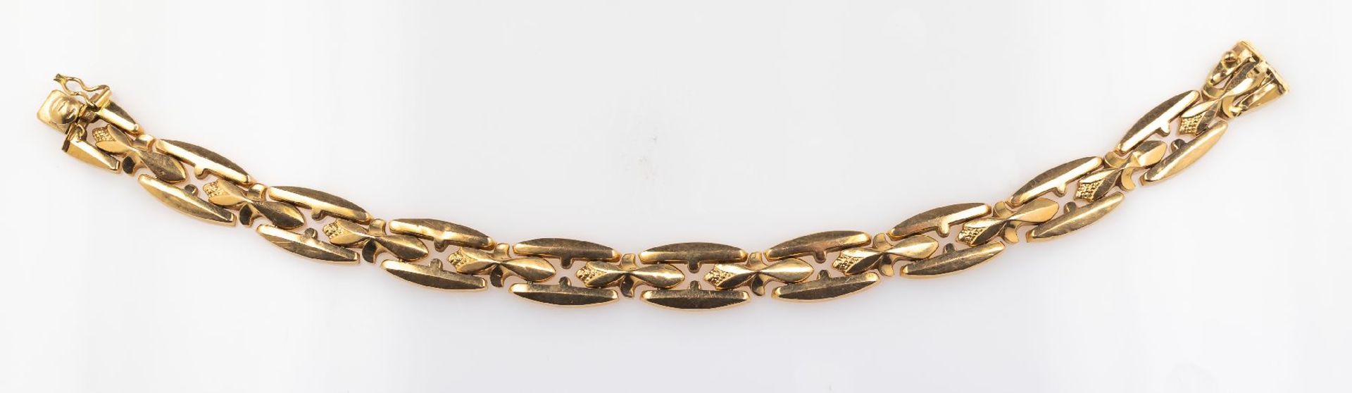 18 kt Gold Armband, GG 750/000, ca. 14.3 g,L. ca. 18.5