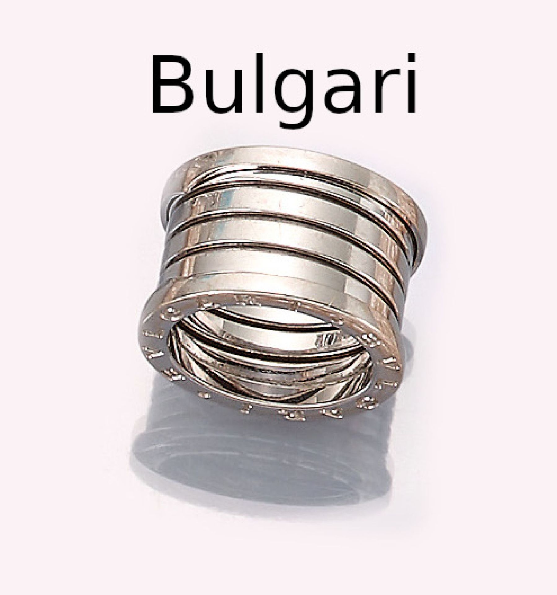 18 kt Gold BULGARI RING 'B.ZERO 1',   WG 750/000, sign. u.