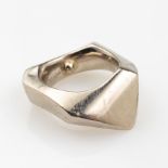 18 kt Gold Designerring, WG 750/000, abstrakte