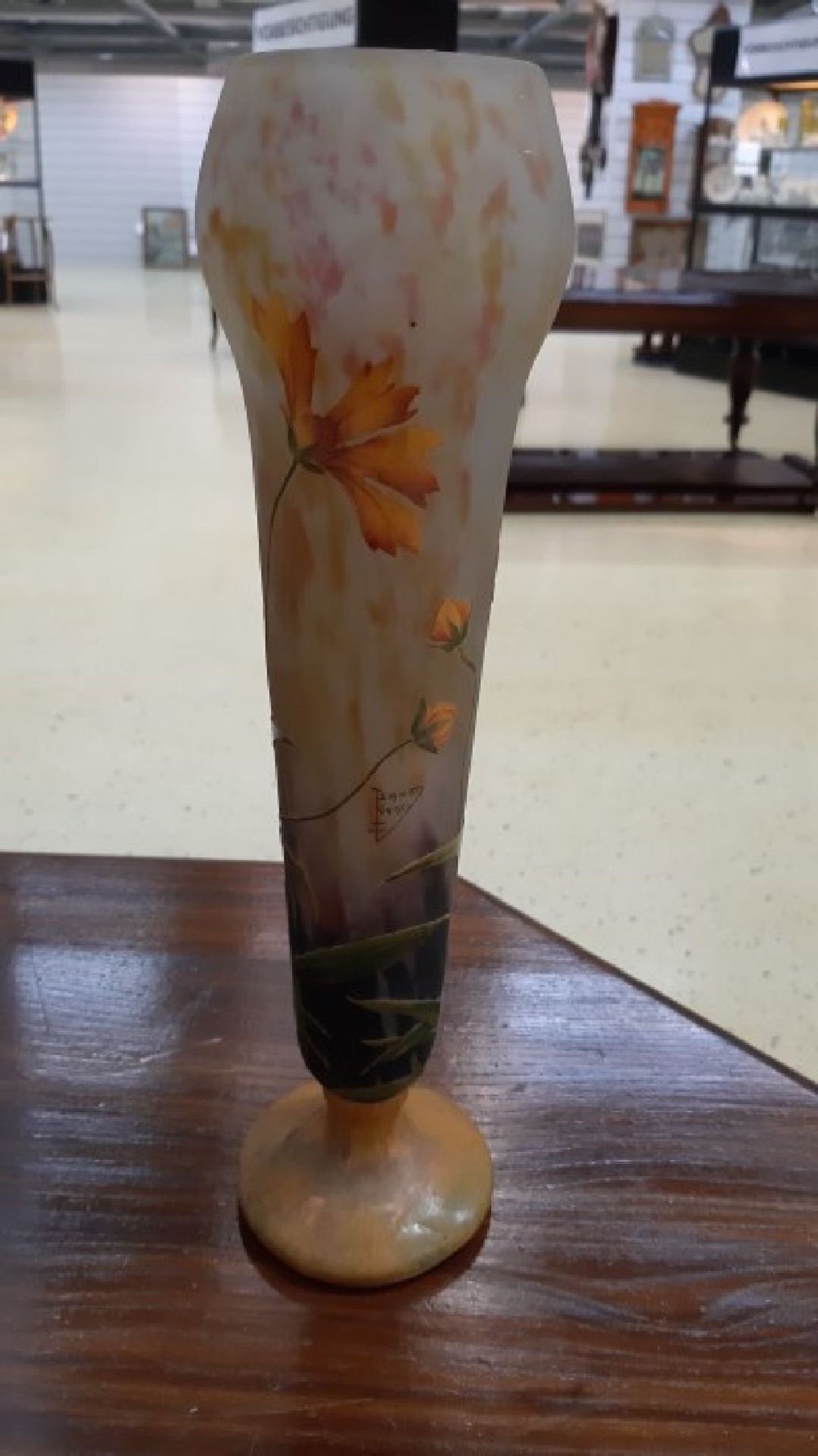 Vase, Daum Nancy, um 1900/05,  floraler Dekor wohl - Bild 2 aus 8