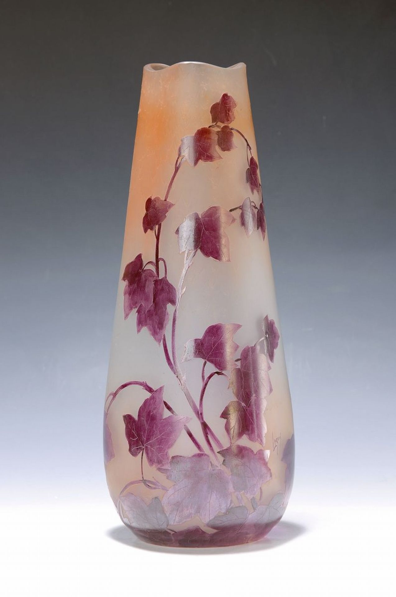 Große Vase, Legras & Cie, St. Denis, 'Lierre' um 1910-20,