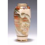 Vase, Satsuma Japan, um 1900-10, Feinsteingut, bunt