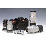 Lot Leica-Spiegelreflexkameras R 3 Nr. 1456658 und drei