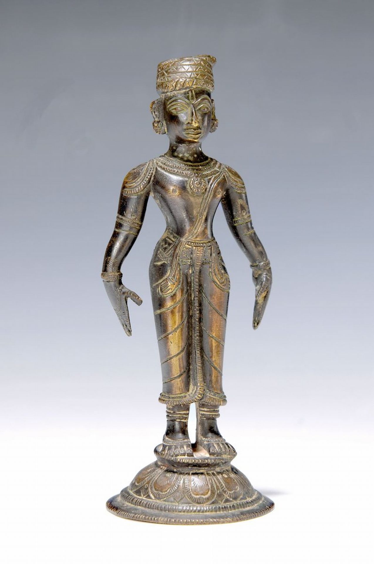 Hinduistische Gottheit, Indien, 18./19. Jh.,  Bronze,