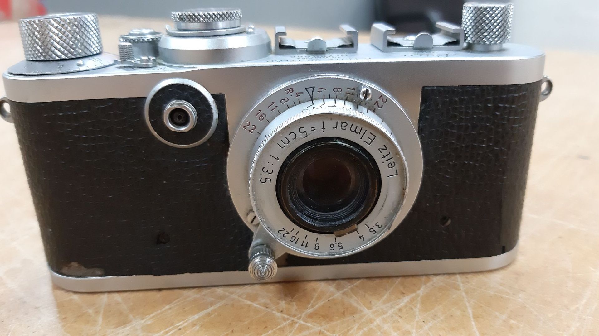 Leica-Kamera If, 1952 -56, No. 789686,  Belederung defekt, - Bild 2 aus 8