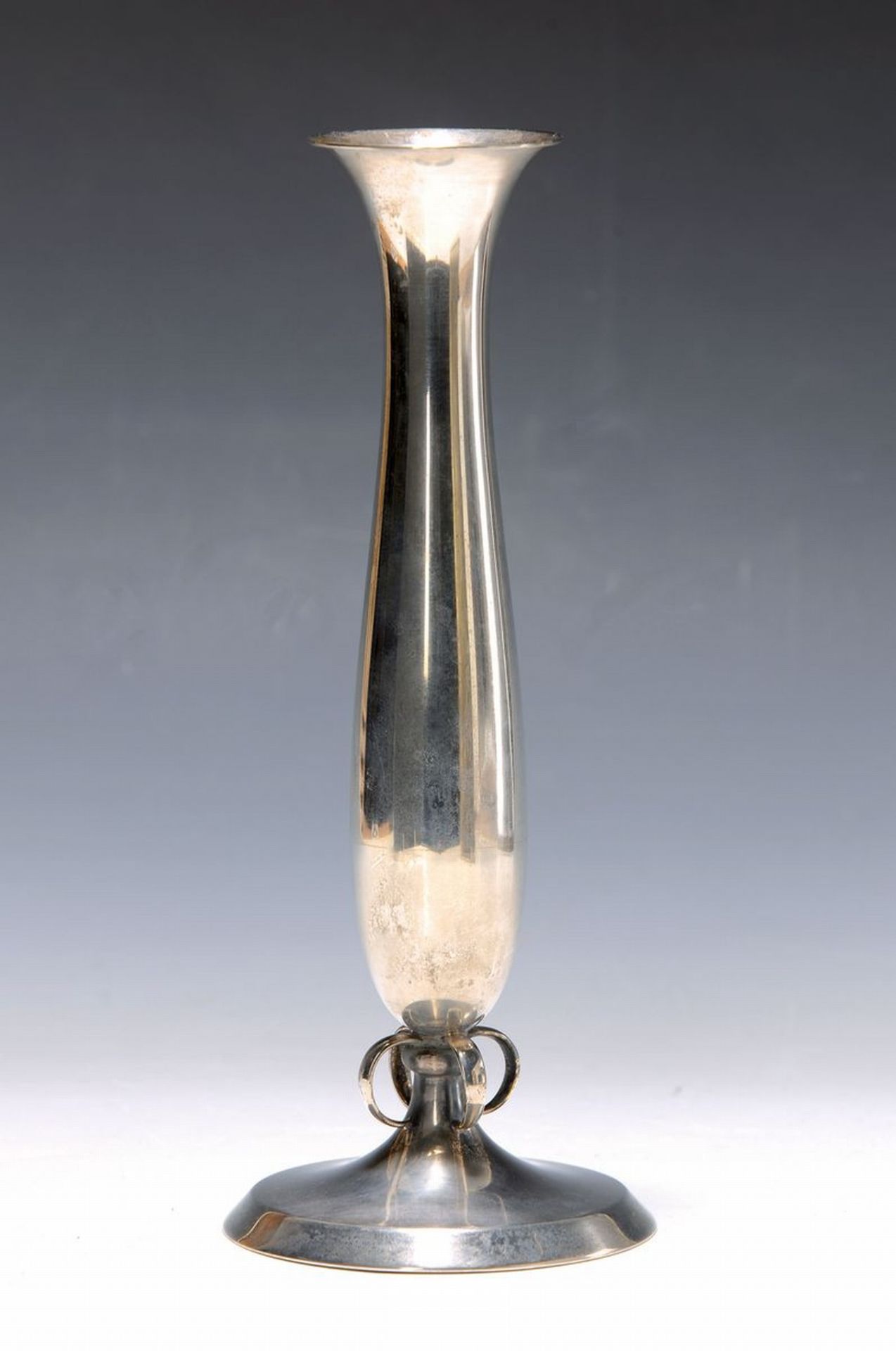 Vase, Wilkens & Sohn, 830er Silber, um 1900,  ca. 195 g,
