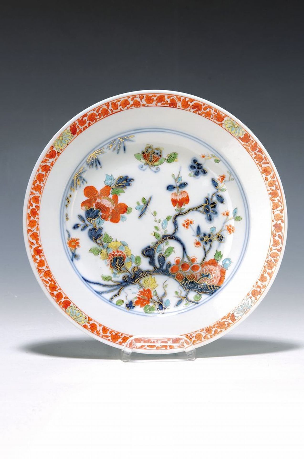 Früher Teller, Meissen, um 1730-35, sog. Bamberger Muster,