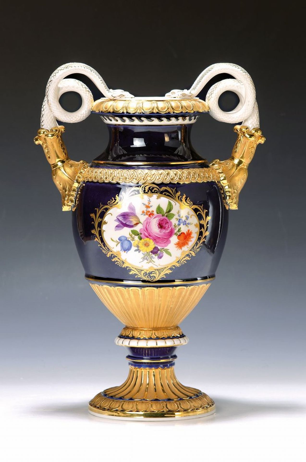 Große Schlangenhenkelvase, Meissen, 20. Jh., Entwurf