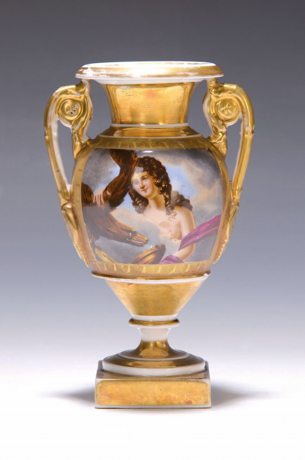 Vase, Frankreich um 1860,  Porzellan, polychrome