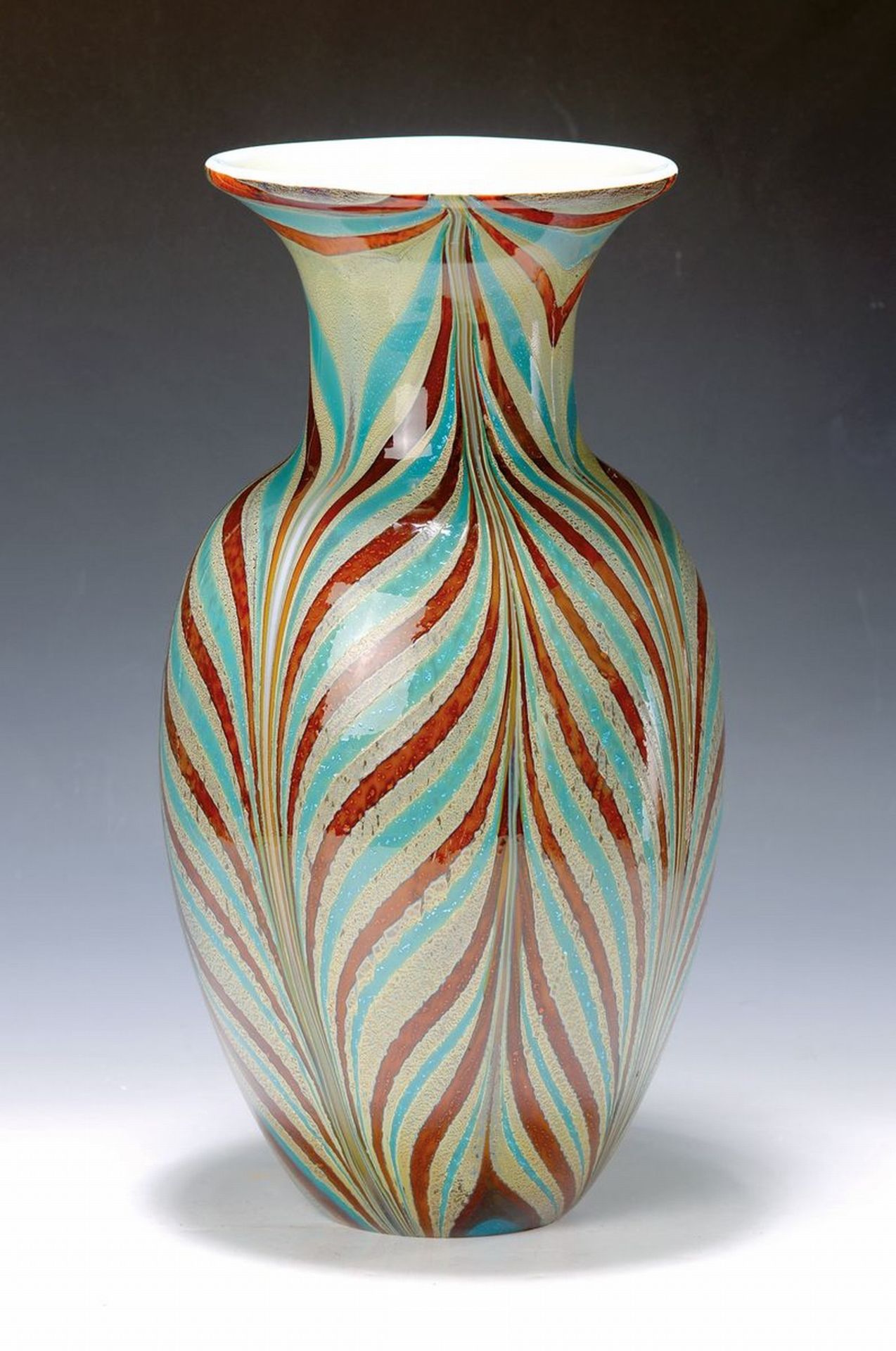 Große Vase, Franco Moretti, Murano, um 1980,  Opalglas mit