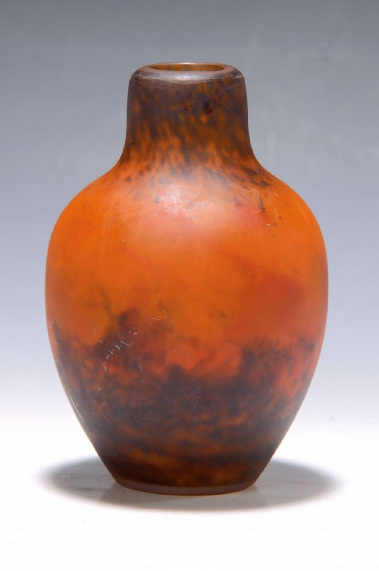 Vase, Muller Fréres Luneville, 1920er Jahre,  farbloses