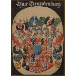 Wappenmalerei, deutsch, 2. Hälfte 18. Jh.,  Chur