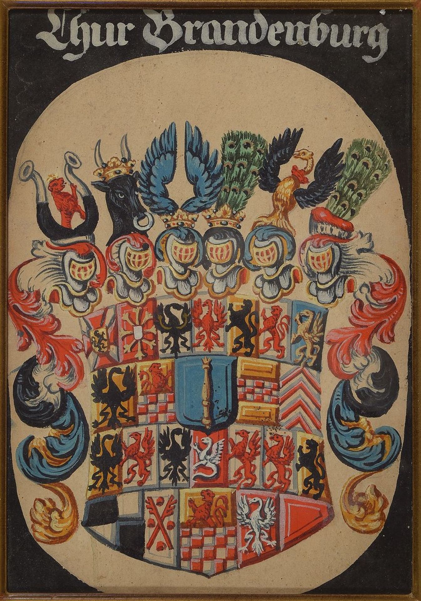 Wappenmalerei, deutsch, 2. Hälfte 18. Jh.,  Chur